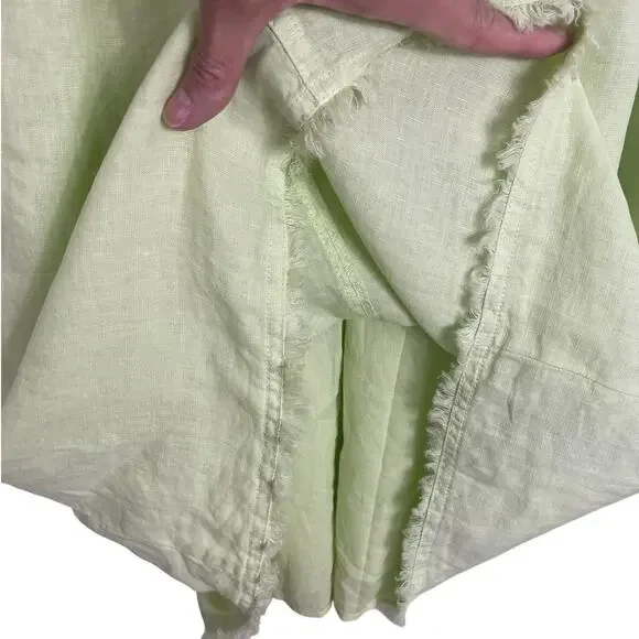 Tommy Bahama Two Palms Ruffle Linen Shift Dress Beach Vacation Green Size Small - Picture 10 of 16